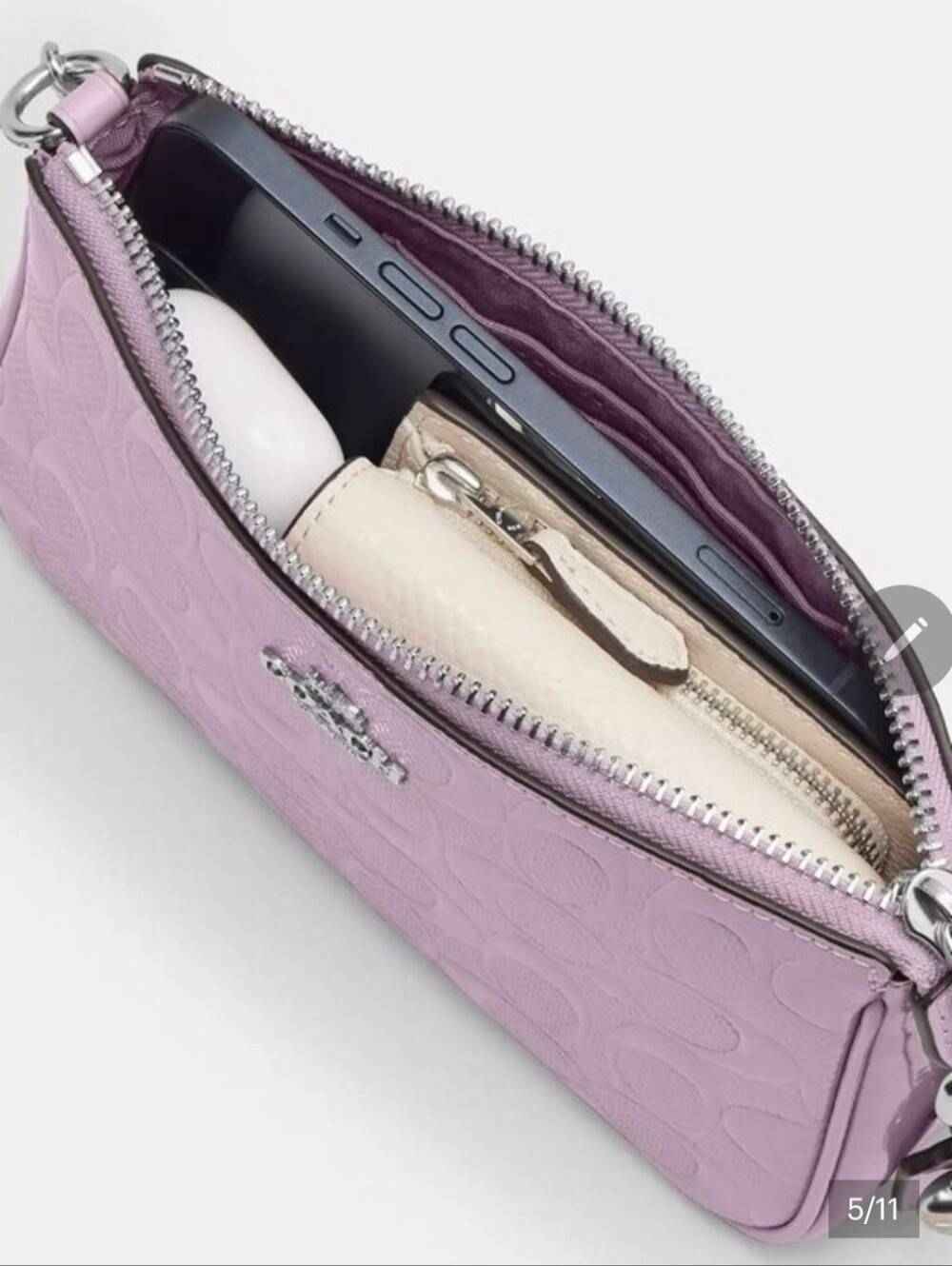 NWT Coach Nolita 19 Siver/violet - Picture 14 of 16